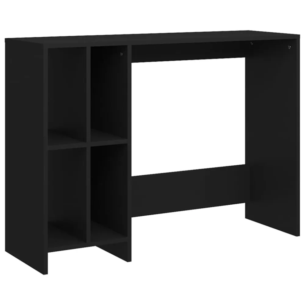 Ergonômico Secretária 102,5x35x75 cm derivados de madeira preto