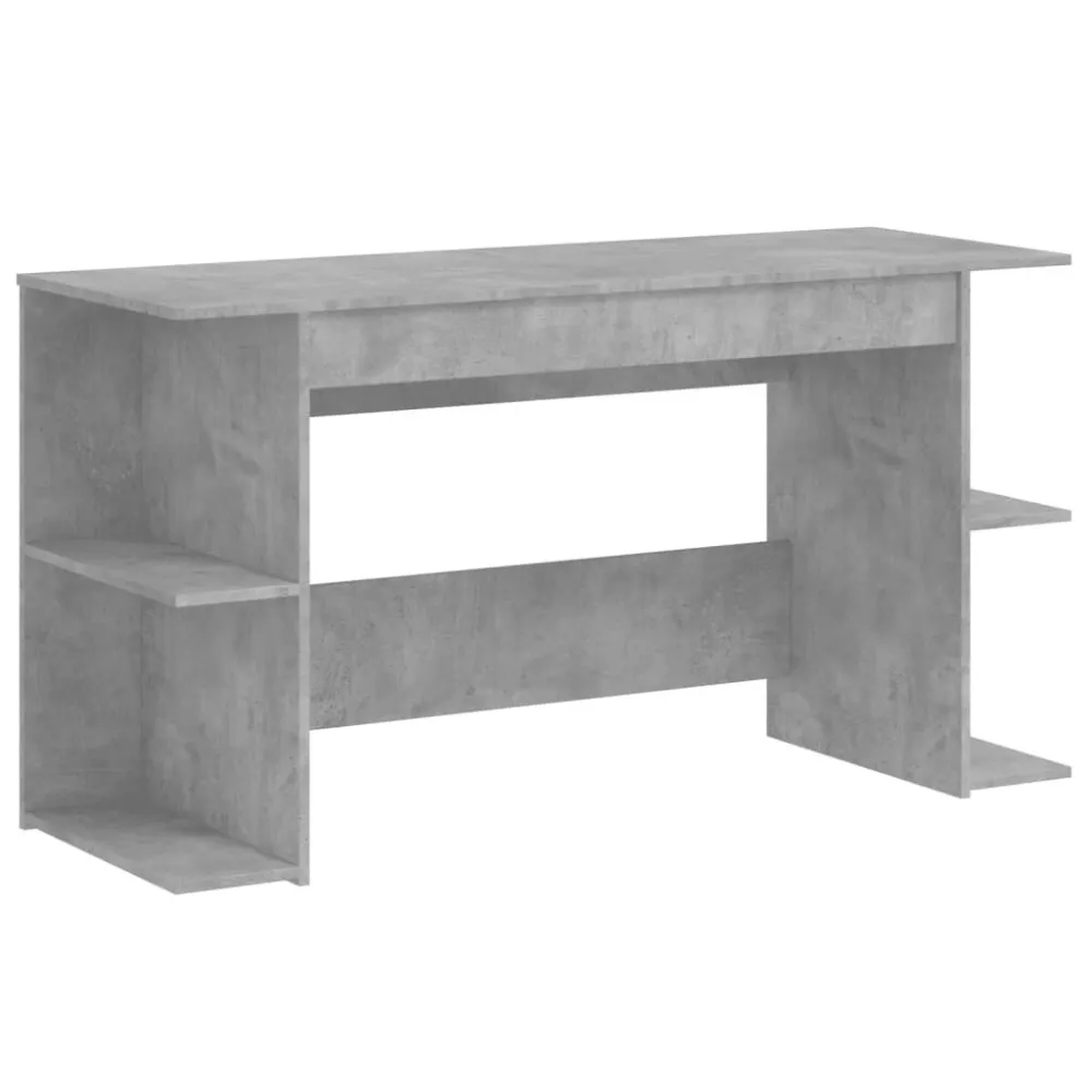Ergonômico Secretária 140x50x75 cm derivados de madeira cinza cimento