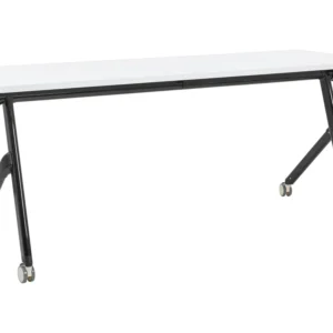 Estante de Arquivo Secretária dobrável com rodas preta e branca 180 x 60 cm BENDI