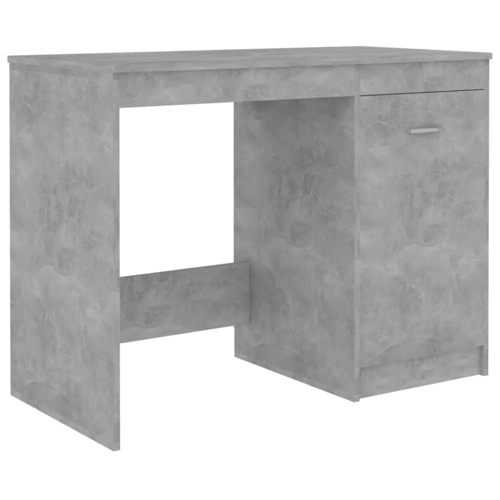 Mesa Ajustável Secretária 100x50x76 cm derivados de madeira cinzento cimento