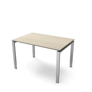 Mesa Kerkmann com estrutura de 4 pernas, formato 5, L 1200 x P 800 x 680-820 mm, bordo, 11419450 Montagem Rápida
