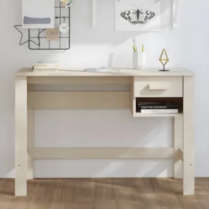 Organizador de Cabos Secretária HAMAR 110x40x75 cm pinho maciço castanho-mel