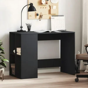 Secretária 102x50x75 cm derivados de madeira preto com Montagem Inclusa