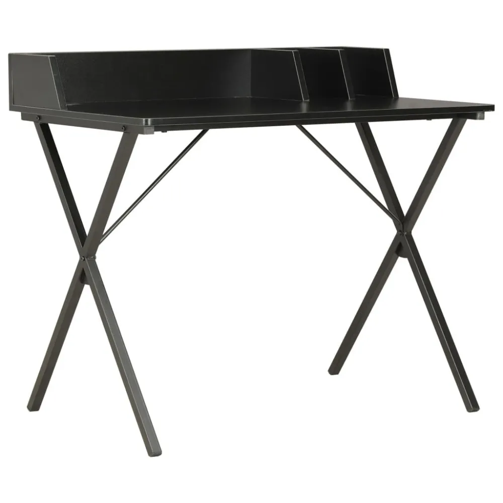 Secretária 80x50x84 cm preto com Apoio Lombar