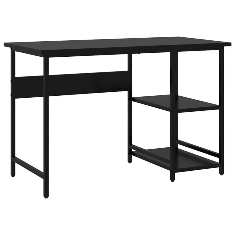Secretária de computador 105x55x72 cm MDF e metálico preto