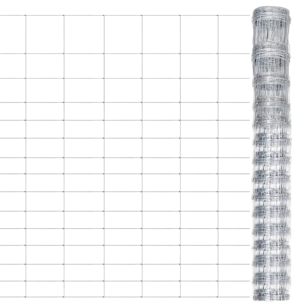 Cerca de jardim 50x1,6 m ço galvanizado prateado Design Ergonômico