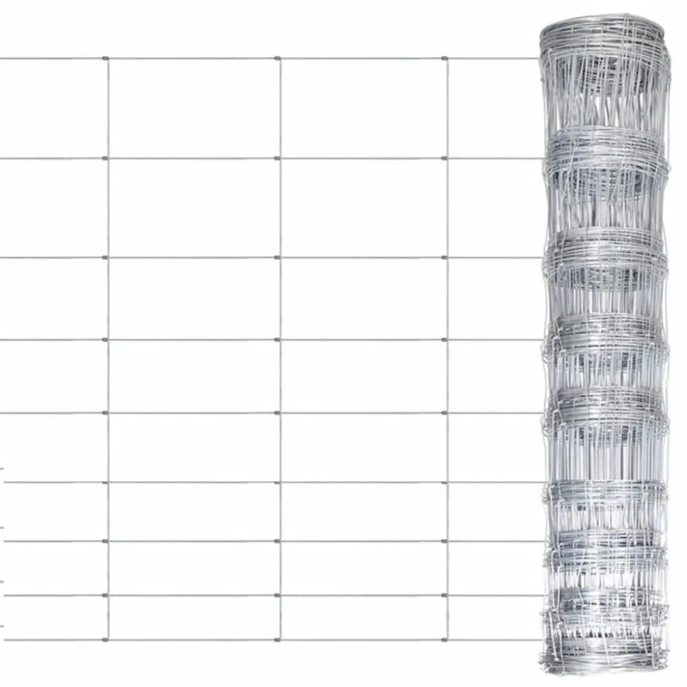 Garfo de Jardim Cerca de jardim 50x1,2 m ço galvanizado prateado