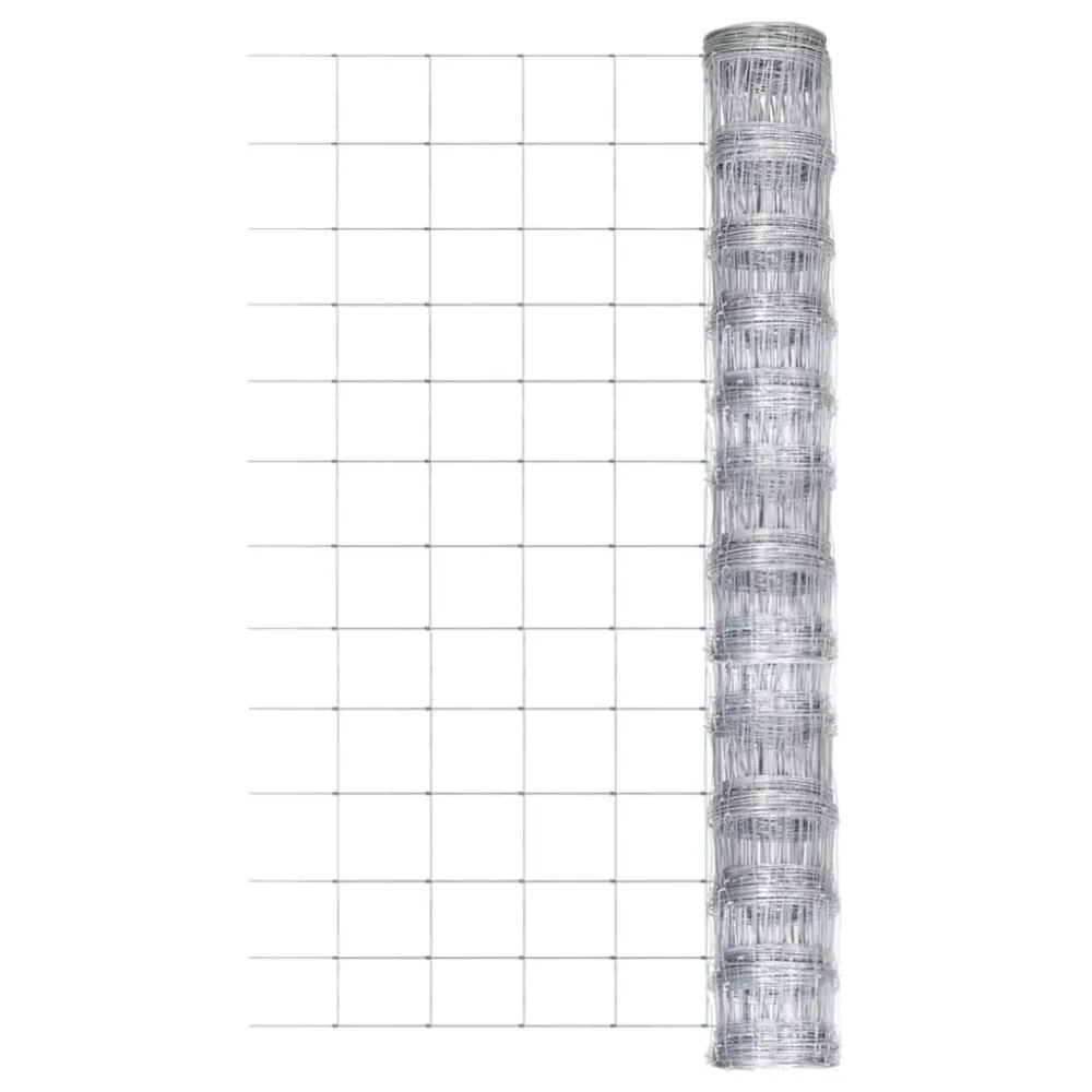 Sacho de 3 Pontas Cerca de jardim 50x1,25 m ço galvanizado prateado