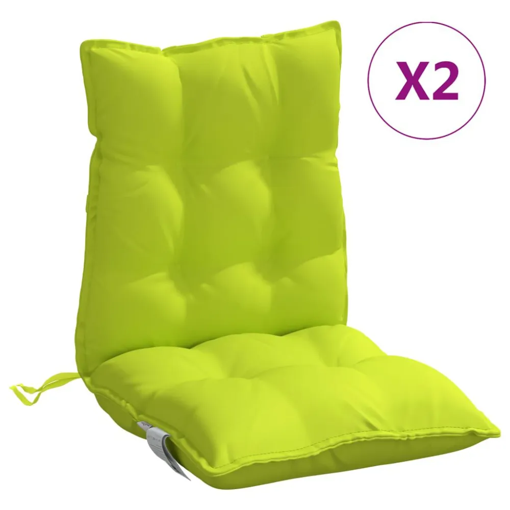 Almofadões cadeira encosto baixo 2 pcs oxford verde resplandecente