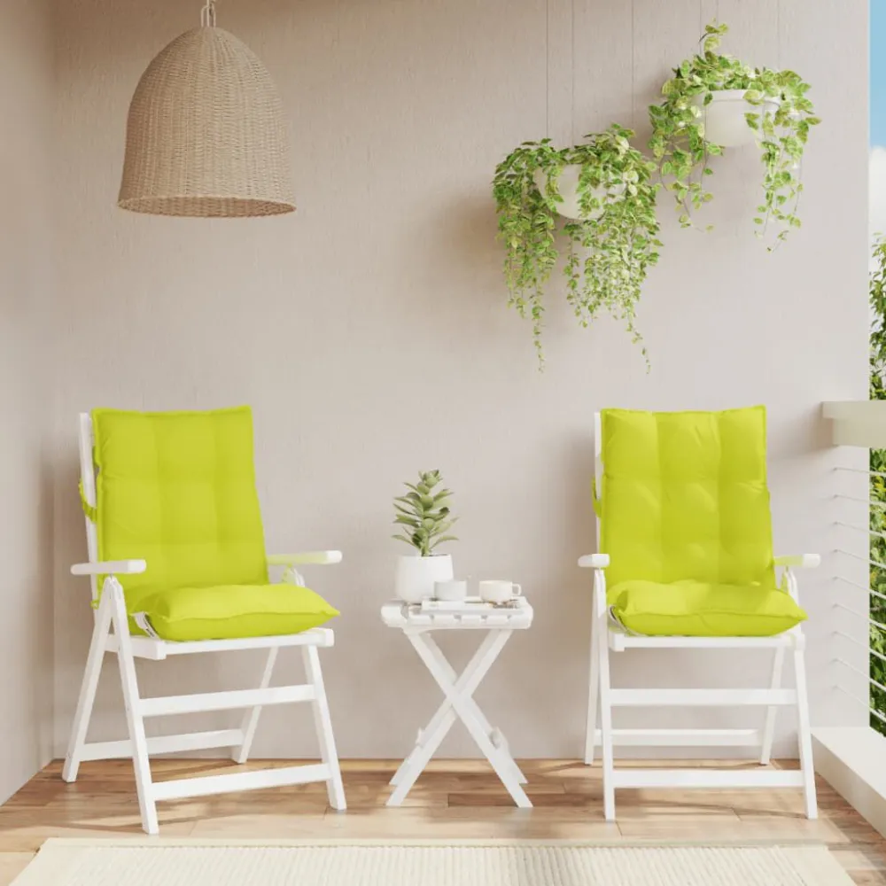 Almofadões cadeira encosto baixo 2 pcs oxford verde resplandecente
