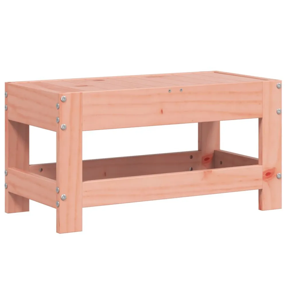 Apoio de pés para jardim 62x30x32 cm madeira de douglas maciç com Encosto Ajustável