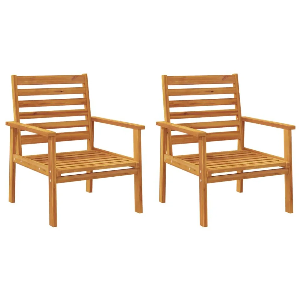 Banco de Jardim Cadeira de jardim 2 pcs 66,5x65x81 cm madeira de acácia maciç