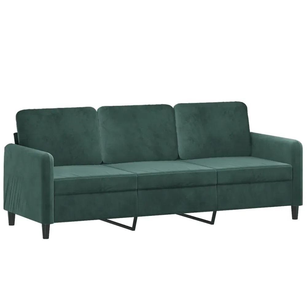 Banco de Jardim 2 pcs conjunto de sofás com almofadas veludo verde-escuro