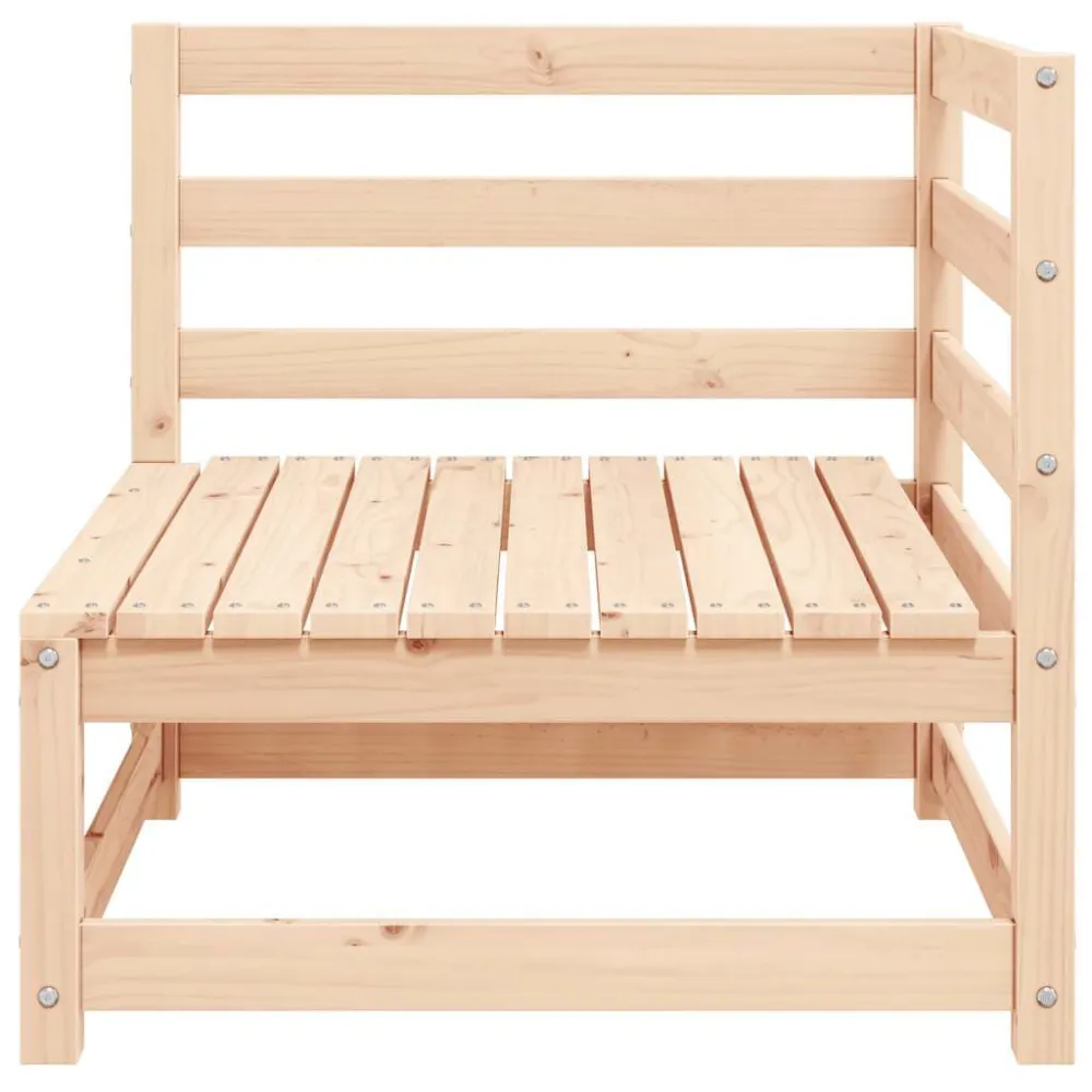 Banco de Madeira para Sofás de canto para jardim 2 pcs com almofadões pinho maciço