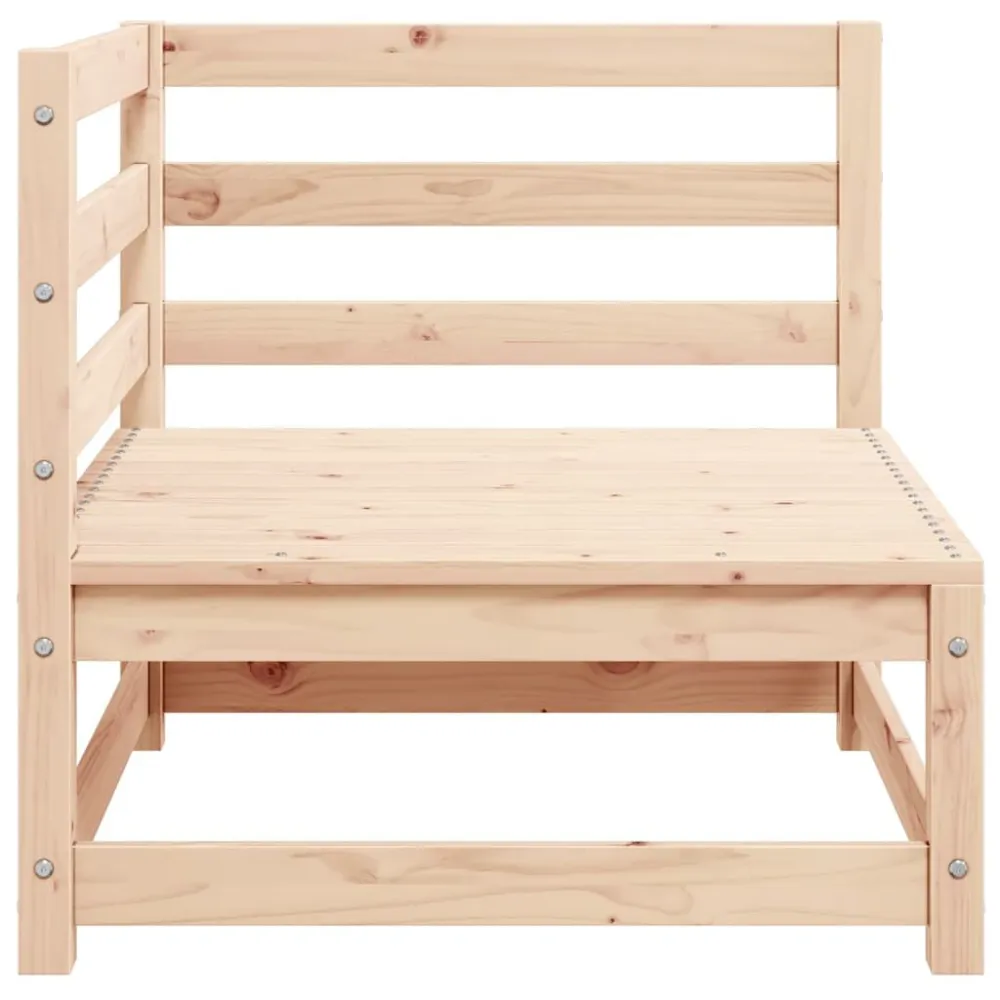 Banco de Madeira para Sofás de canto para jardim 2 pcs com almofadões pinho maciço