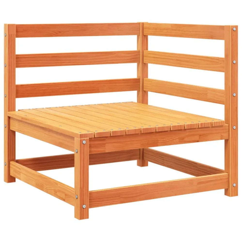 Cadeira de Balanço 2 pcs conjunto sofás de jardim madeira de pinho castanho cera