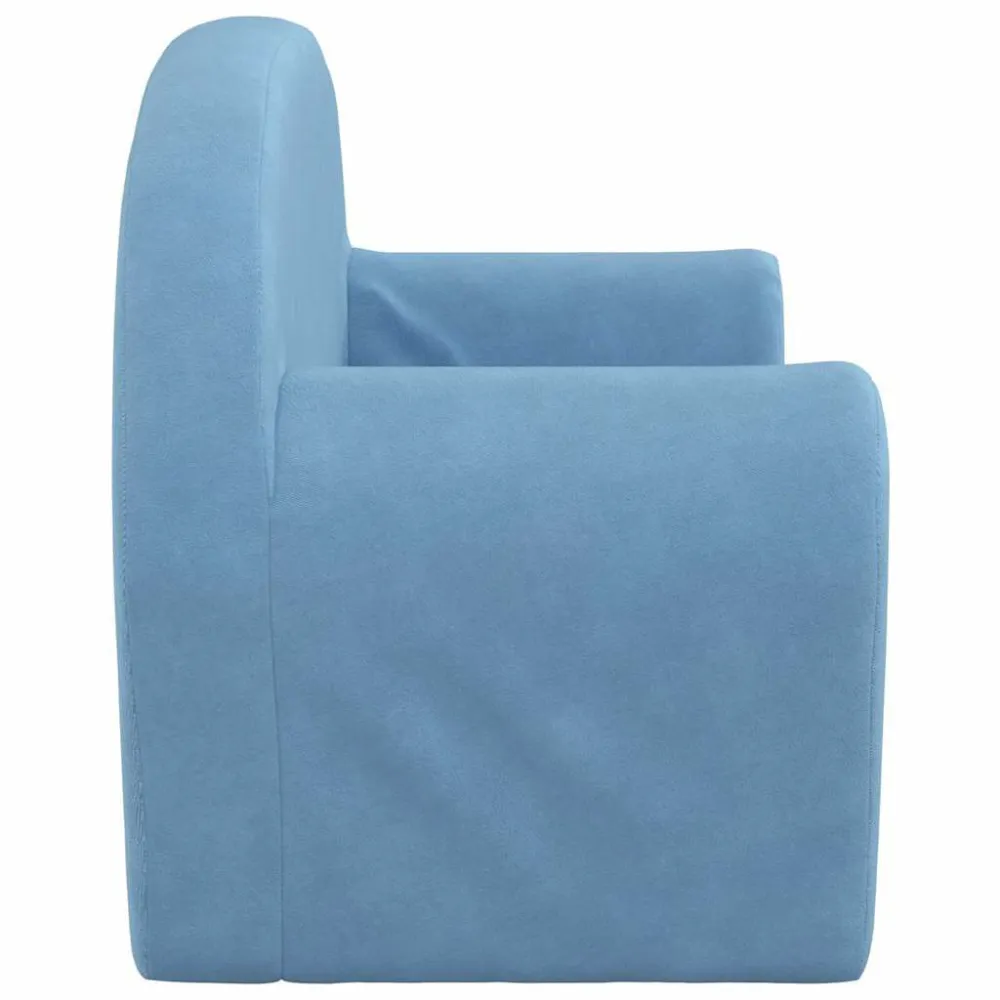 Cadeira de Balanço Sofá infantil de 2 lugares pelúcia macia azul