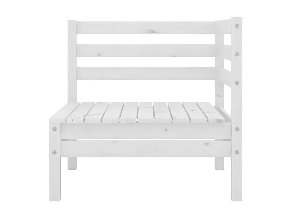 Cadeira de Balanço Sofás de canto para jardim 2 peças madeira de pinho maciç branco