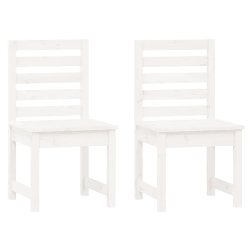 Cadeira de Jardim Cadeiras de jardim 2 pcs 50x48x91,5 cm pinho maciço branco