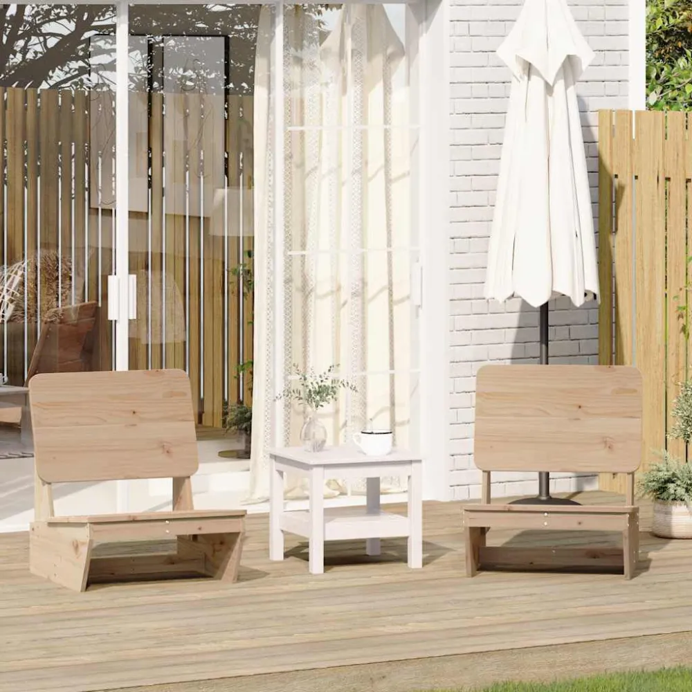 Cadeira de Jardim Cadeiras de jardim 2 pcs 60x64x70,5 cm pinho maciço