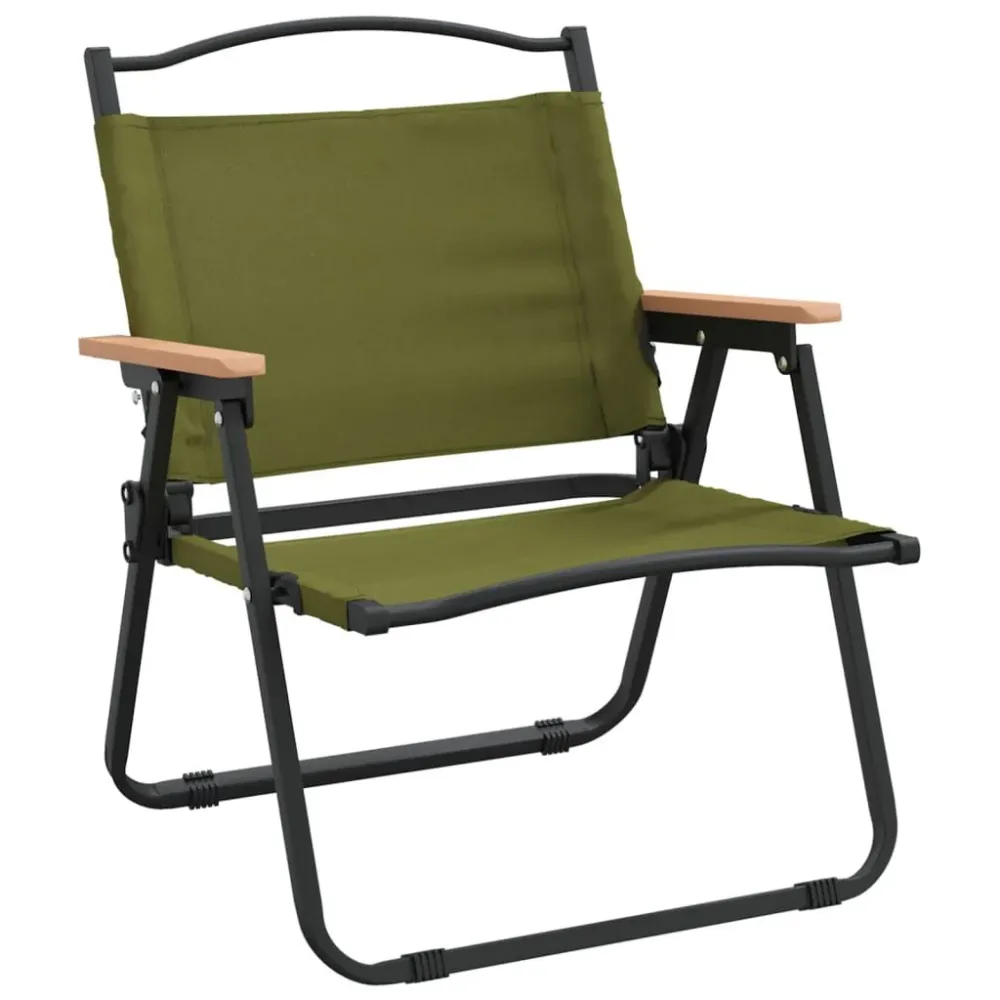 Cadeiras de campismo 2 pcs 54x43x59 cm tecido oxford verde | Montagem Fácil e Rápida