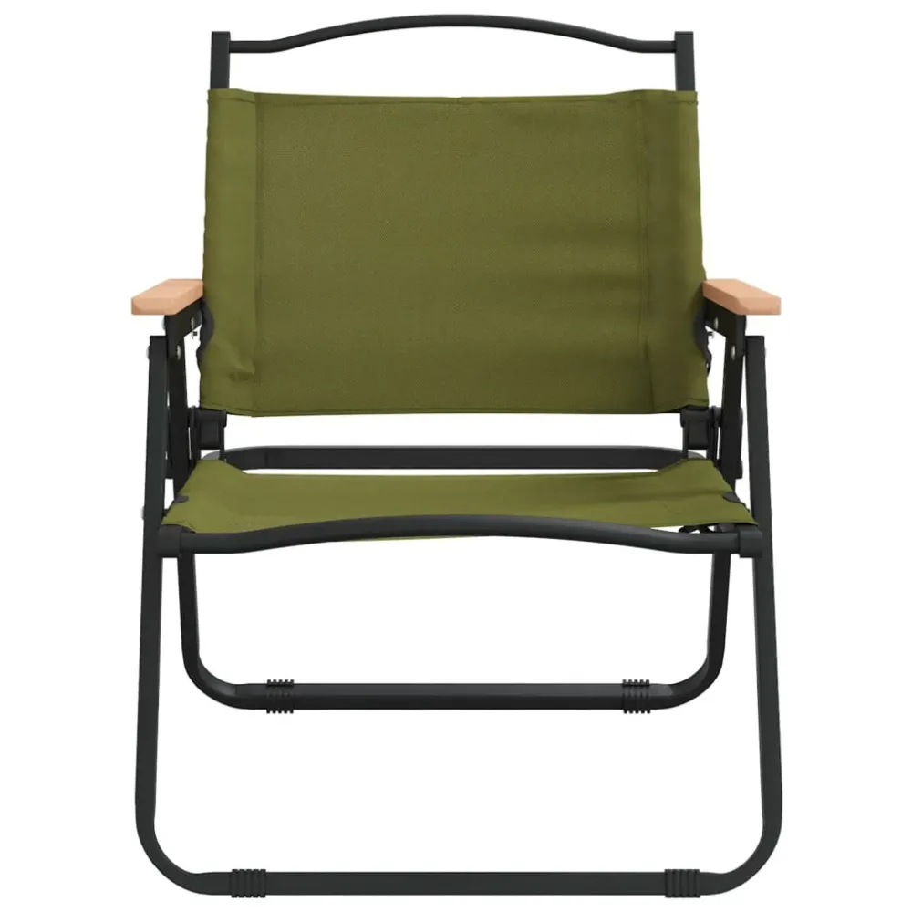 Cadeiras de campismo 2 pcs 54x43x59 cm tecido oxford verde | Montagem Fácil e Rápida