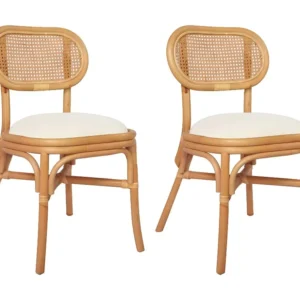 Cadeiras de jantar 2 pcs linho com Apoio para Bebidas