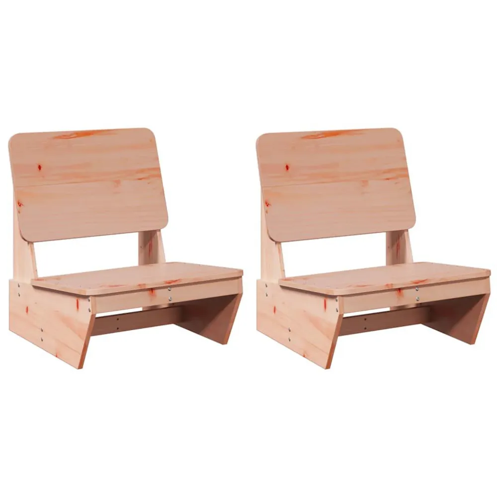 Cadeiras de jardim 2 pcs 60x64x70,5 cm madeira douglas maciç em Ferro Forjado