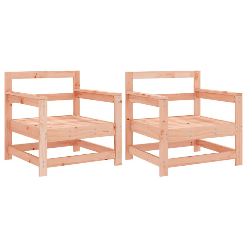 Cadeiras de jardim 2 pcs madeira de douglas maciç em Tecido Sunbrella