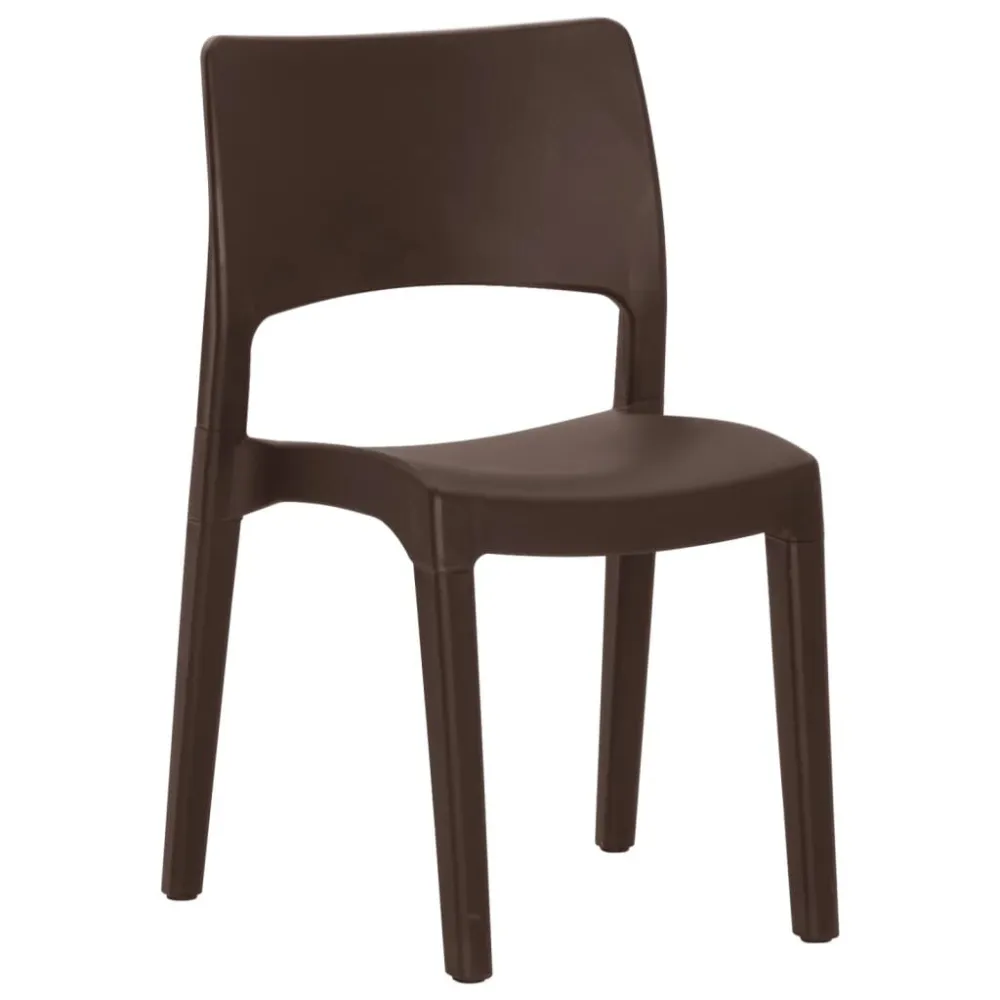 Cadeiras de jardim 2 pcs polipropileno cor moca | Montagem Fácil e Rápida