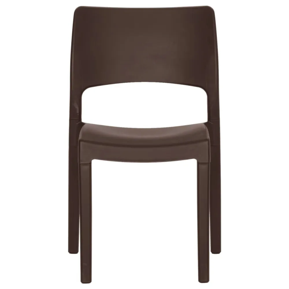 Cadeiras de jardim 2 pcs polipropileno cor moca | Montagem Fácil e Rápida