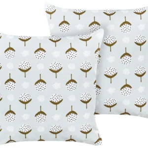Conjunto de 2 almofadas de exterior com padrão geométrico verde nítido 45 x 45 cm CUNEO