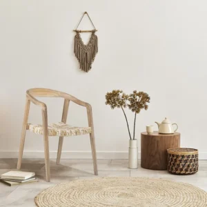Conjunto de 2 cadeiras com apoios de braço em teca autêntico clara - JUNARIA