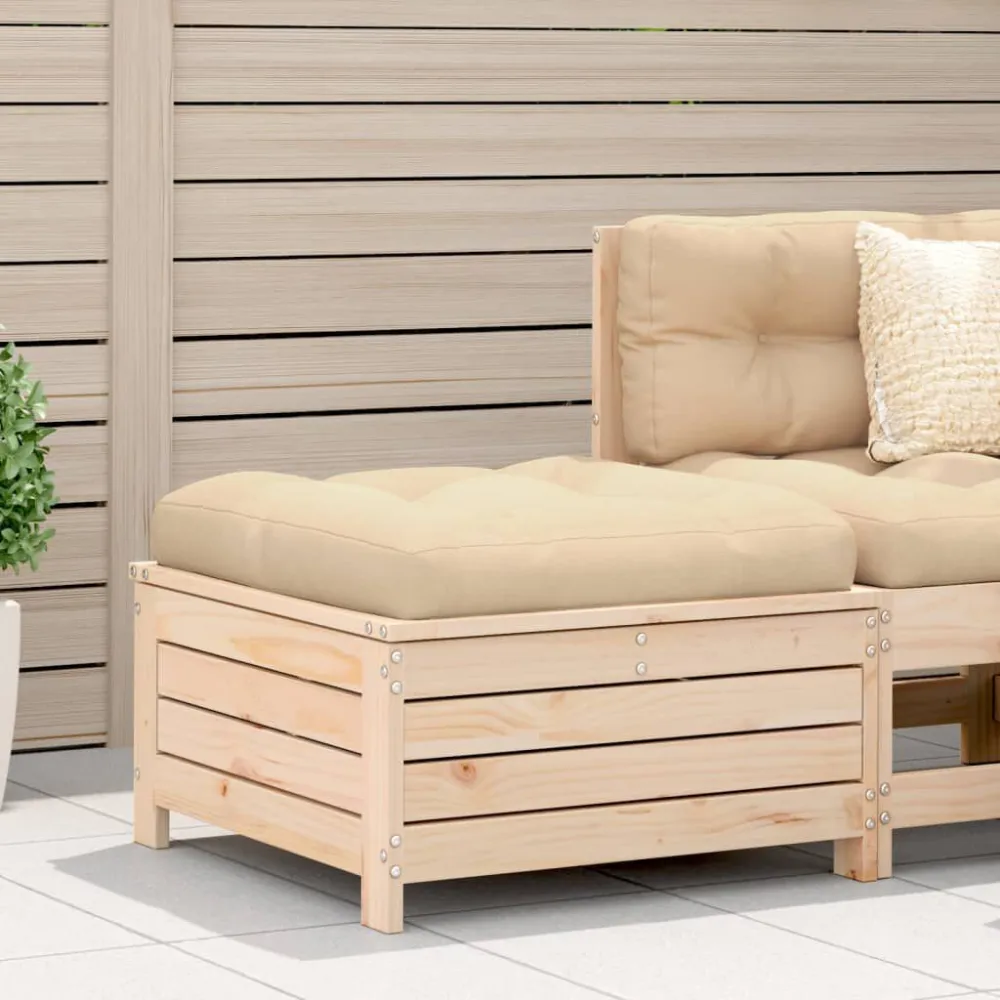 Conjunto Completo de Apoio pés para jardim 62x63,5x32 cm madeira de pinho maciç
