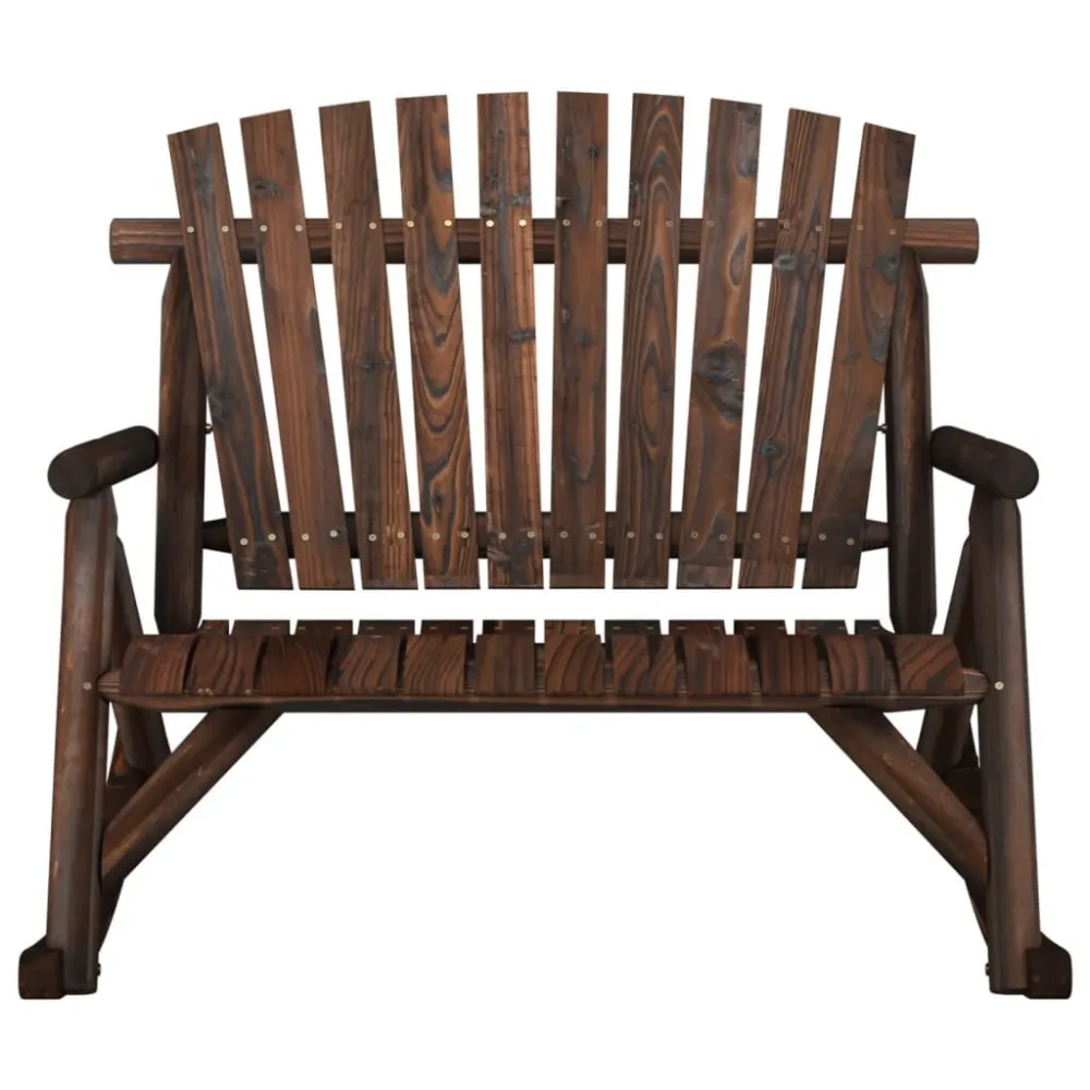 Conjunto Completo de Banco de baloiço para jardim 2 lugares 123x96x102 cm abeto maciço