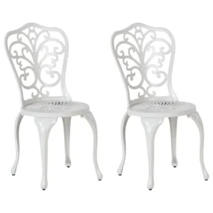 Conjunto Completo de Conjunto de 2 cadeiras de jardim TRIORA Branco