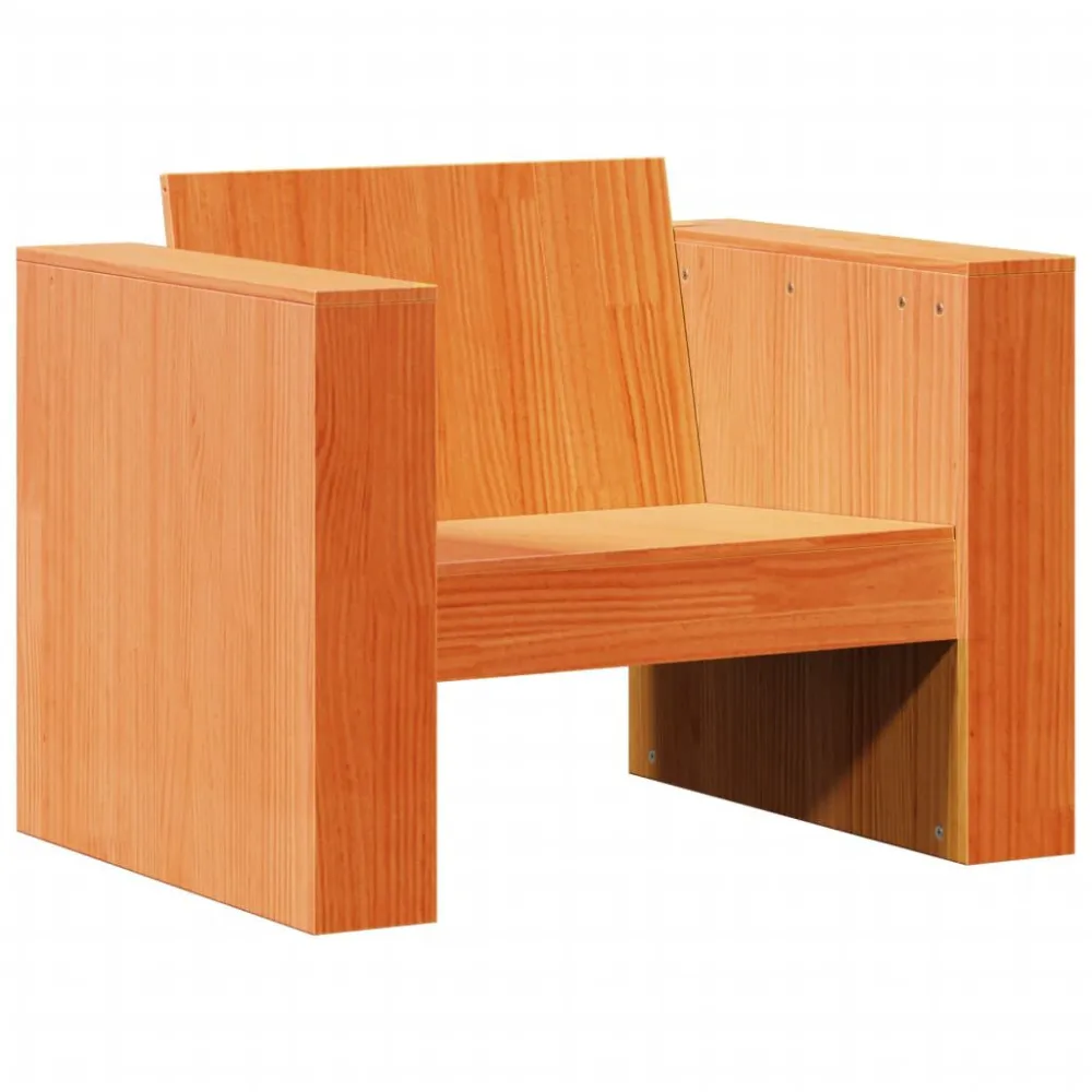 Conjunto Completo de Sofá de jardim 79x60x62 cm madeira de pinho maciç castanho-mel