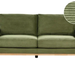 Conjunto Completo de Sofá de 2 lugares em bombazine verde SIGGARD