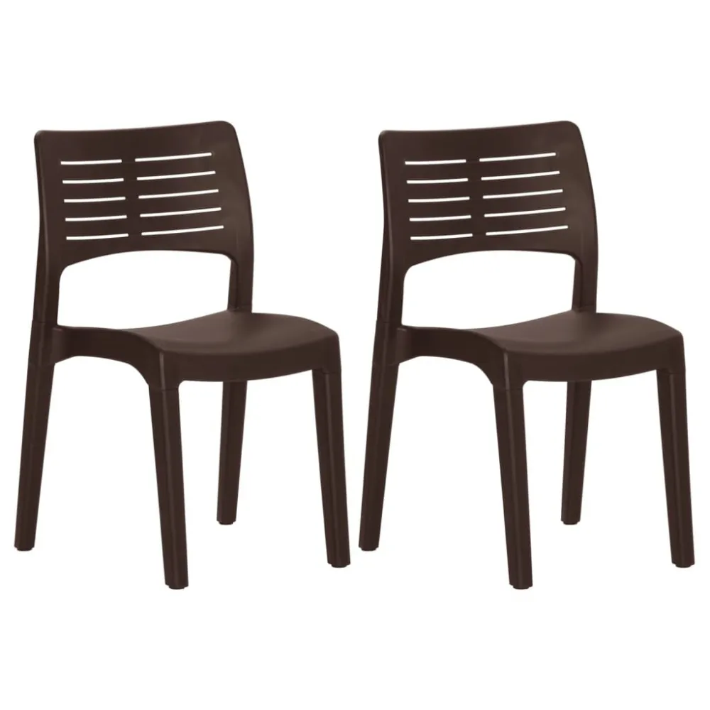 Design Ergonômico e Confortável Cadeiras de jardim 2 pcs polipropileno cor moca