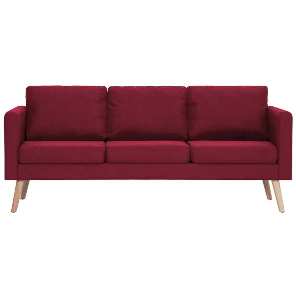 Design Ergonômico e Confortável 2 pcs conjunto de sofás tecido vermelho tinto