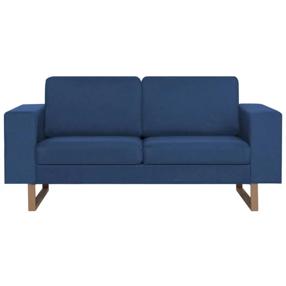Design Ergonômico e Confortável Sofá de 2 lugares em tecido azul
