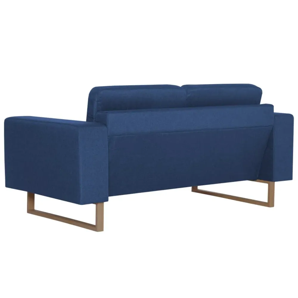 Design Ergonômico e Confortável Sofá de 2 lugares em tecido azul