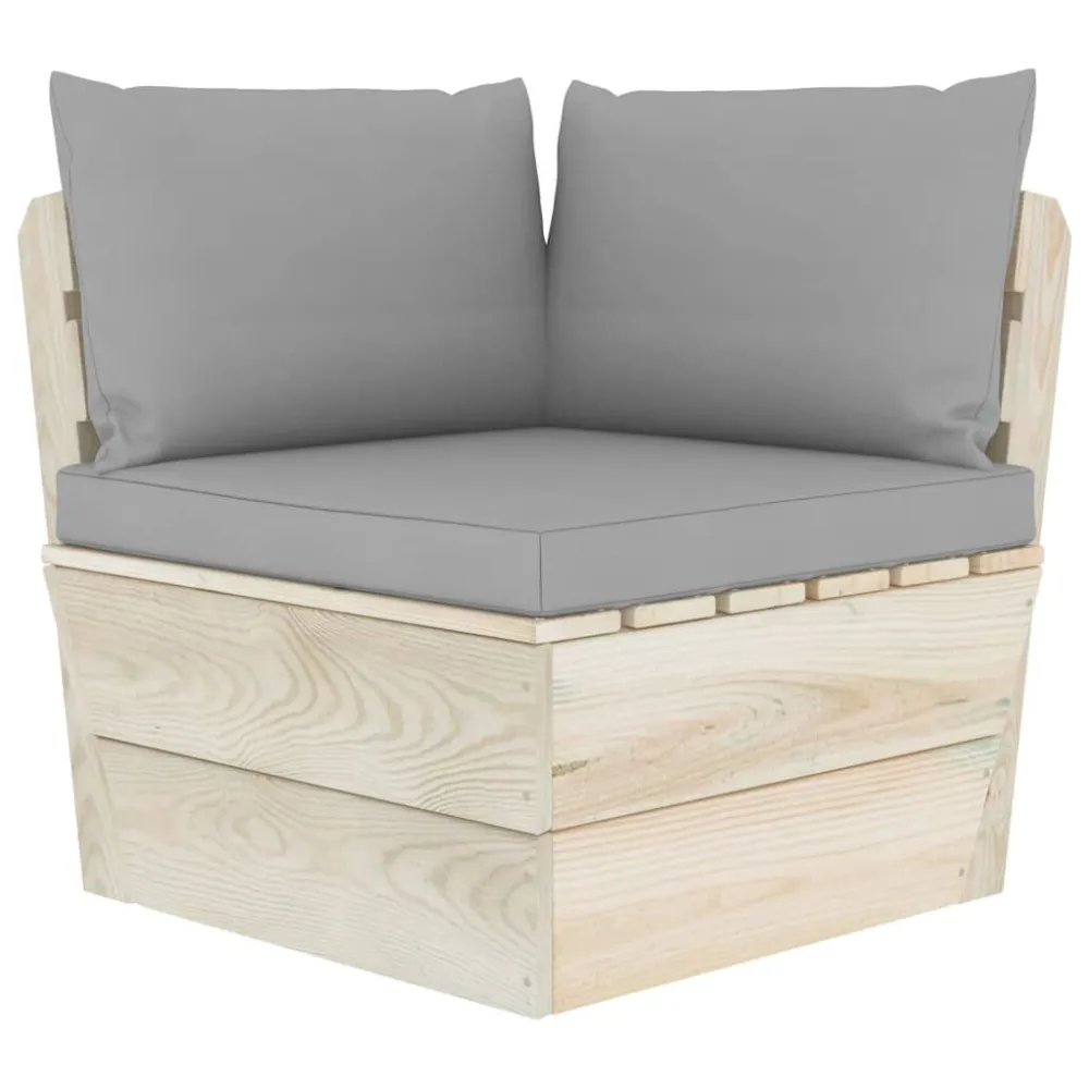 Design Ergonômico e Confortável Sofá paletes 2 lugares para jardim com almofadões madeira de abeto