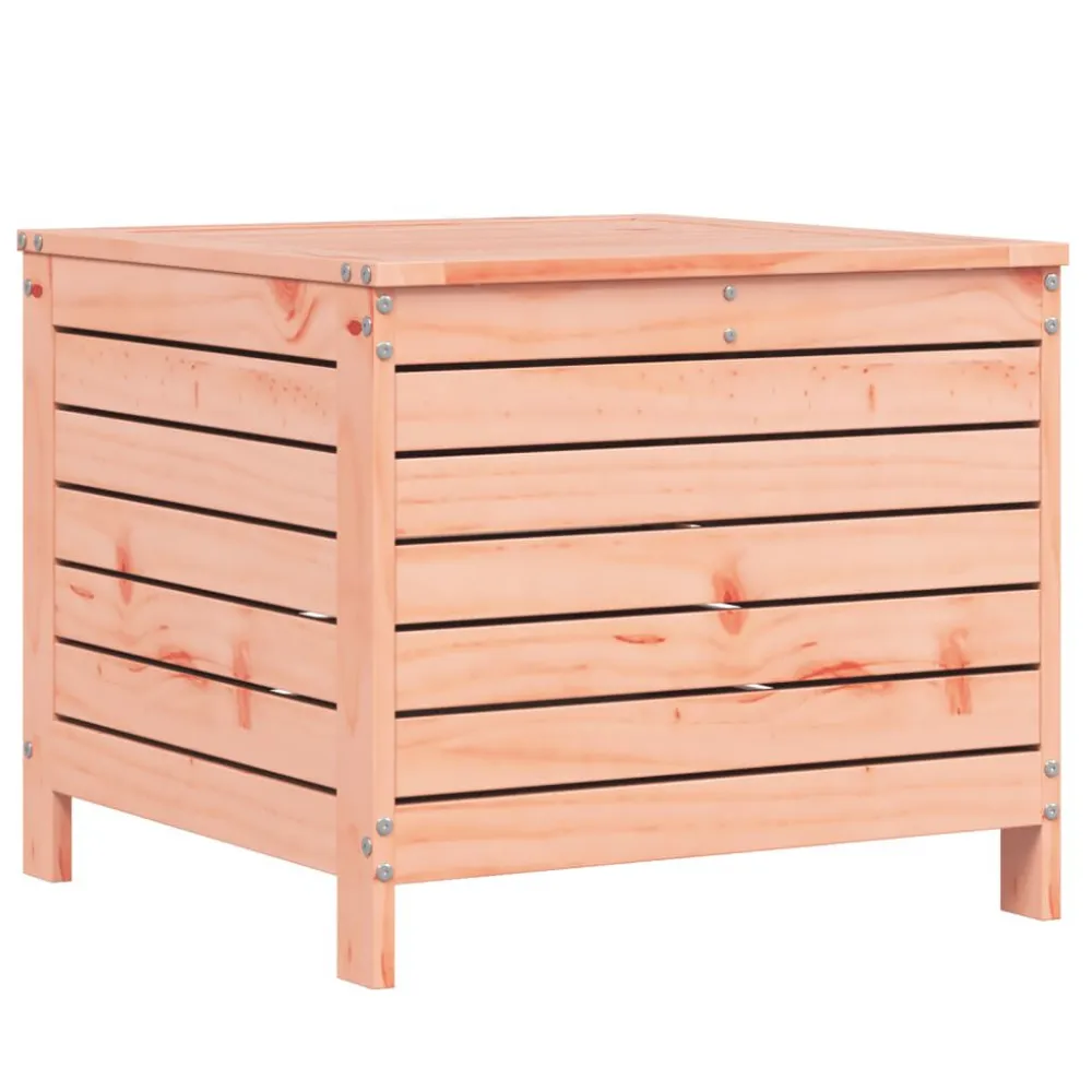 Espreguiçadeira de Exterior Apoio de pés para jardim 62x63,5x53,5cm madeira de douglas maciç
