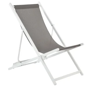 Folding Deck Chair Grey and Neve LOCRI II