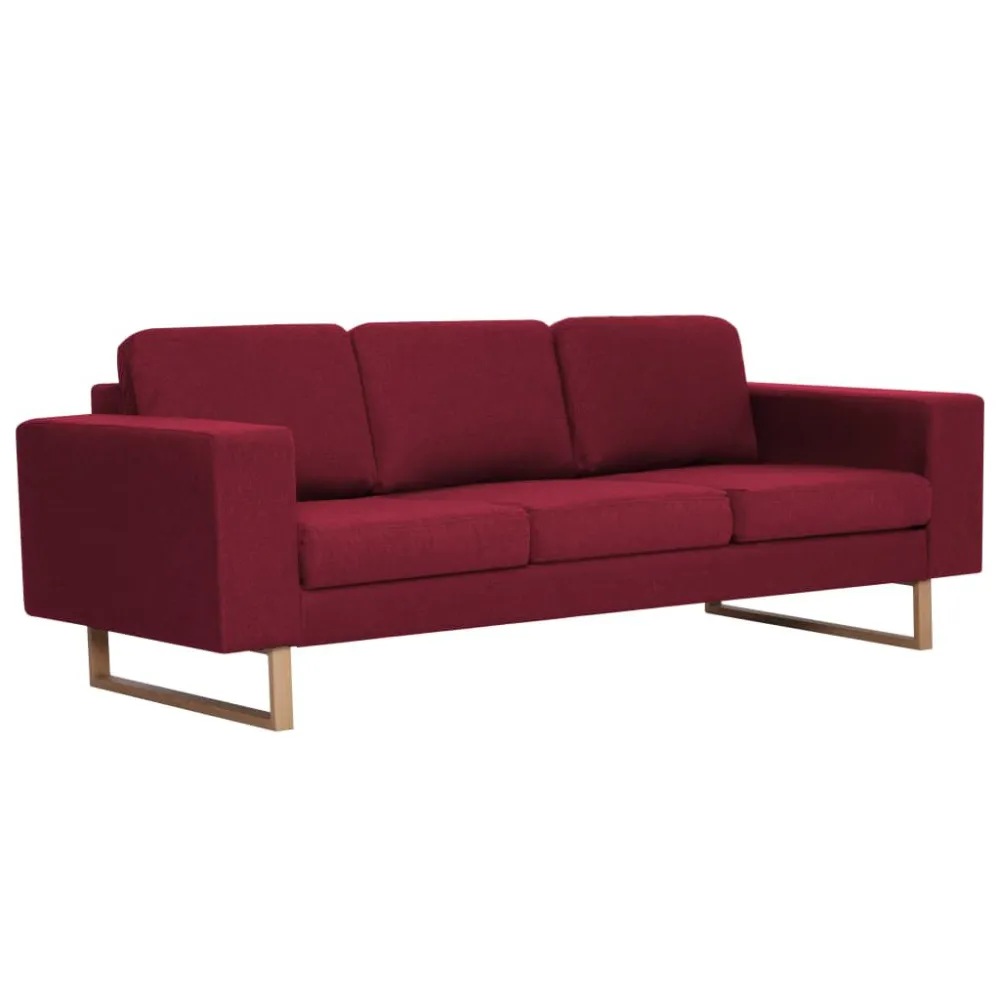 2 pcs conjunto de sofás tecido vermelho tinto com Tecido Impermeável UV