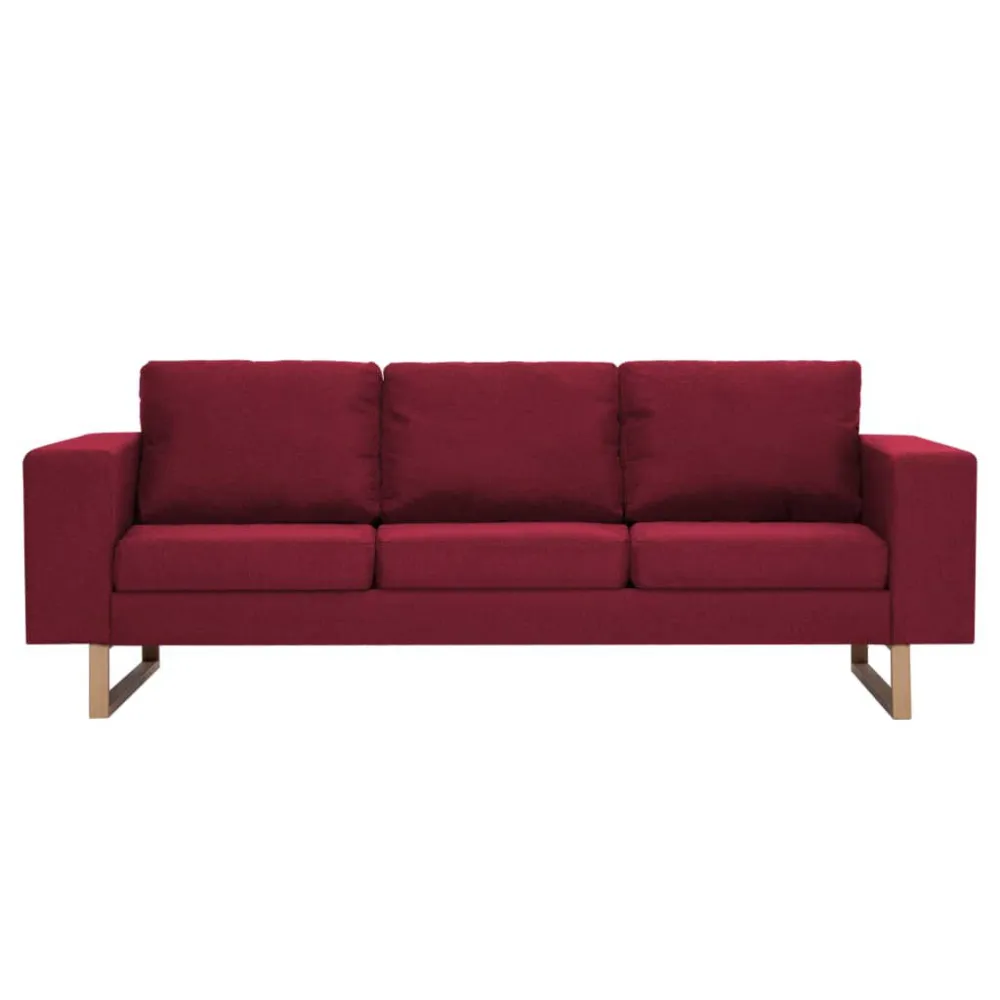 2 pcs conjunto de sofás tecido vermelho tinto com Tecido Impermeável UV