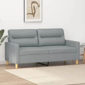Premium Resistente ao Tempo Sofá de 2 lugares em tecido 140 cm cinzento-claro