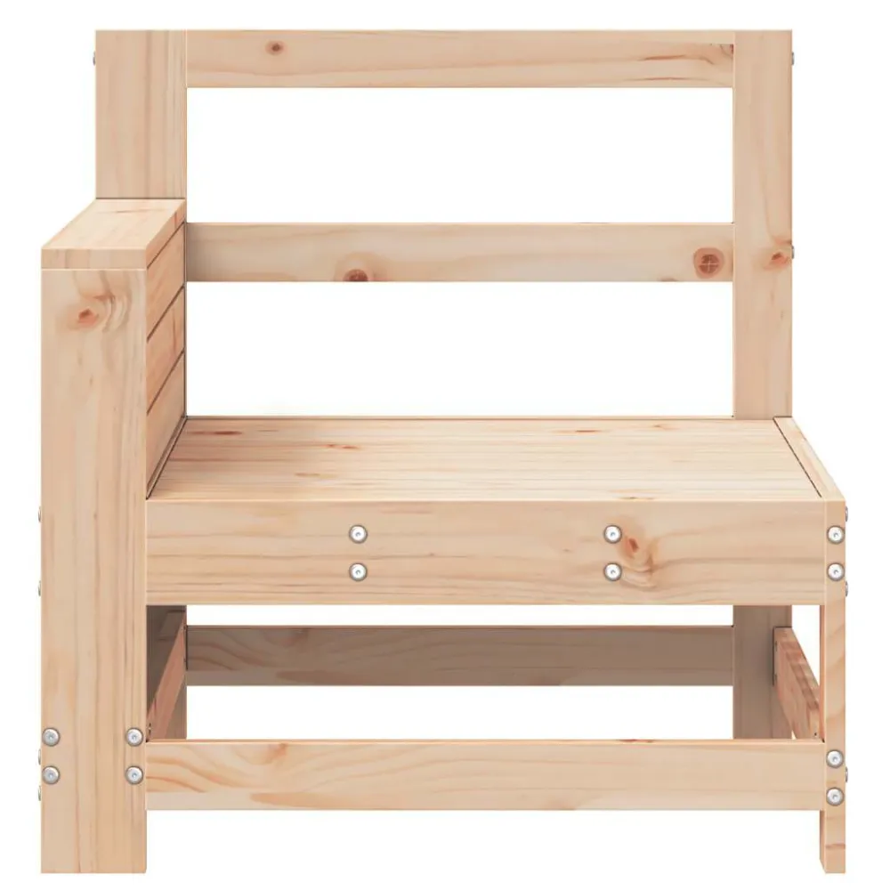 Puf de Exterior Sofá de jardim com apoio de braços 69x62x70,5 cm pinho maciço