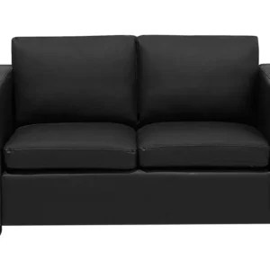 2 Seater Leather Sofa Black HELSINKI